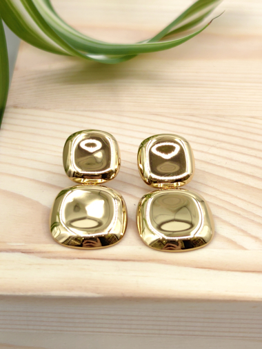 Wholesaler Glam Chic - Square stainless steel earring