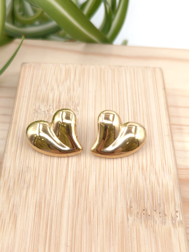 Wholesaler Glam Chic - Stainless steel heart earring