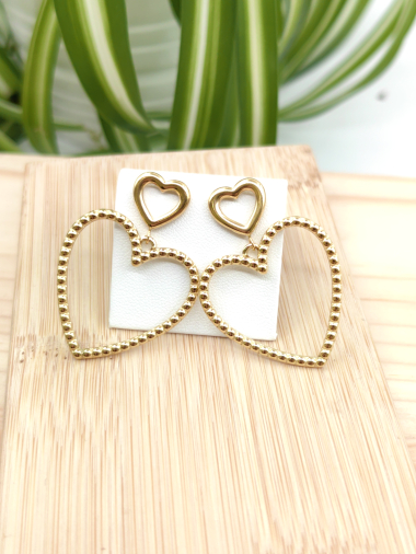 Wholesaler Glam Chic - Stainless steel heart earring
