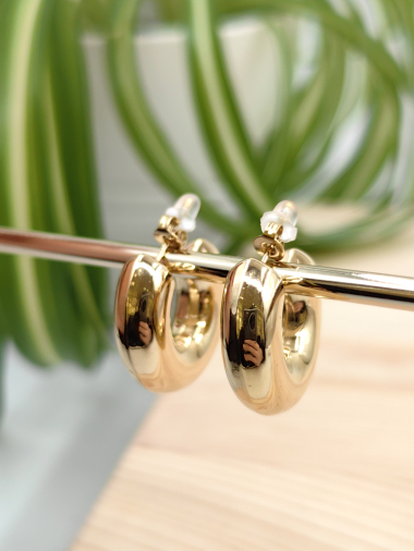 Wholesaler Glam Chic - Stainless steel hoop earring