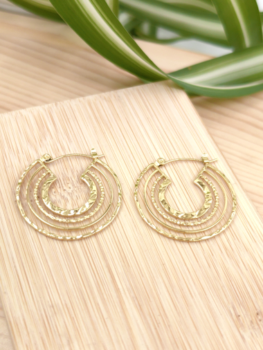Wholesaler Glam Chic - Stainless steel creole earring
