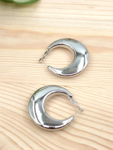 Wholesaler Glam Chic - Thick stainless steel hoop earring