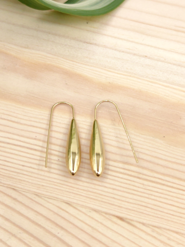 Wholesaler Glam Chic - Medium hoop earring in stainless steel