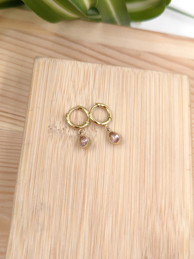 Wholesaler Glam Chic - Mini hoop earring in stainless steel