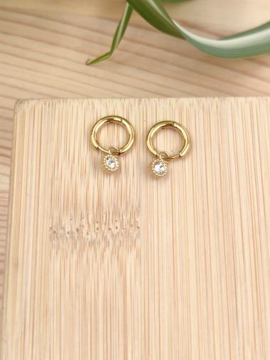 Wholesaler Glam Chic - Stainless steel mini hoop earring