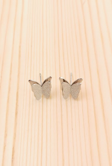 Großhändler Glam Chic - Stainless steel butterfly earring