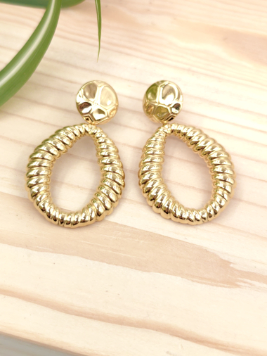 Wholesaler Glam Chic - Round stainless steel earring