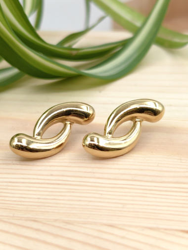 Wholesaler Glam Chic - Stainless steel twisted earring