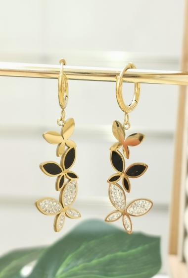 Wholesaler Glam Chic - Butterfly Pattern Earring