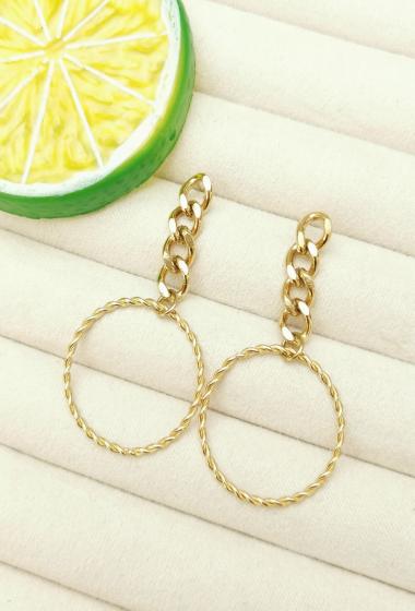 Wholesaler Glam Chic - Chain and ring earrings