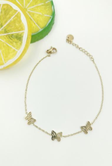 Wholesaler Glam Chic - Bracelet with butterfly motifs