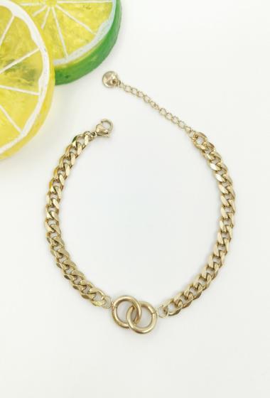 Wholesaler Glam Chic - Stainless steel double circle bracelet