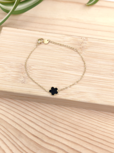 Mayorista Glam Chic - Pulsera de flores de acero inoxidable