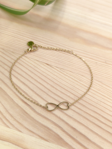 Wholesaler Glam Chic - Stainless steel heart infinity bracelet
