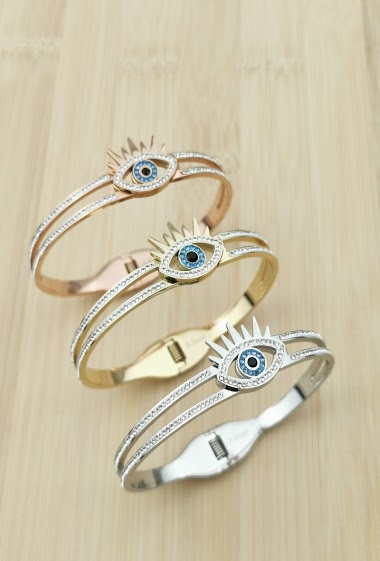 Wholesaler Glam Chic - Stainless steel eye bangle