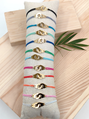 Wholesaler Glam Chic - Bracelet set of 12 pieces with stainless steel bead