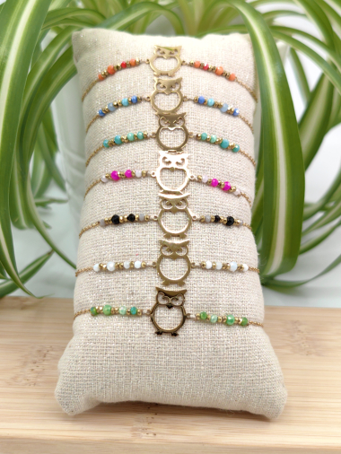 Grossiste Glam Chic - Bracelet lot de 6 pièces avec boudin en acier inoxydable