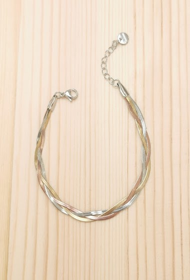 Wholesaler Glam Chic - Stainless steel braided snake bracelet