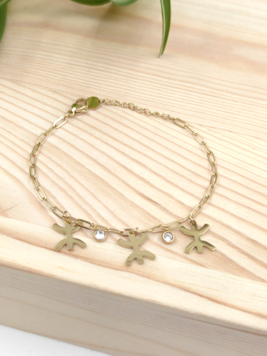 Wholesaler Glam Chic - Kabyle pendant bracelet in stainless steel