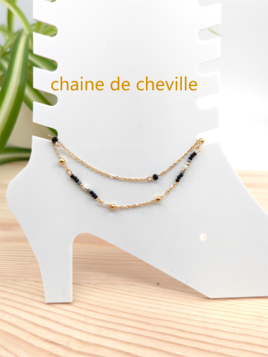 Wholesaler Glam Chic - Double stainless steel ankle chain