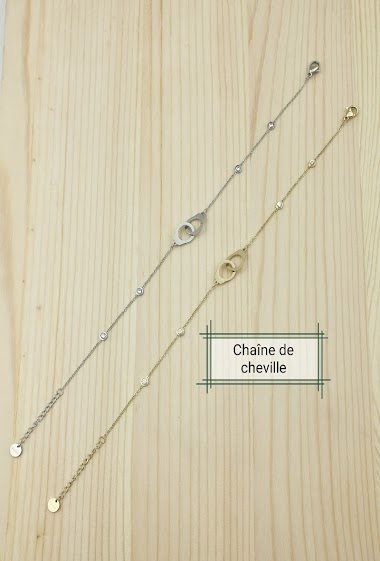 Wholesaler Glam Chic - Stainless steel handcuff ankle chain