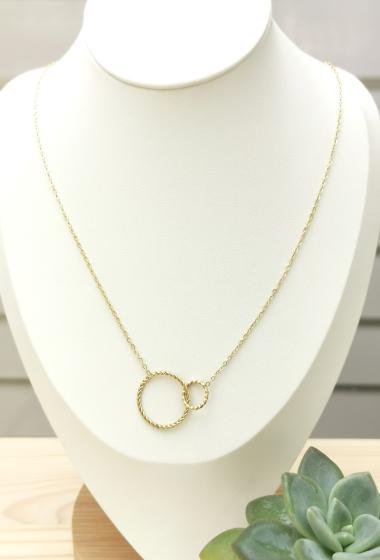Wholesaler Glam Chic - Necklace with double crossed circles