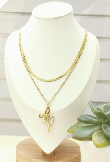 Wholesaler Glam Chic - snake pendant necklace