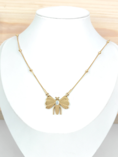 Wholesaler Glam Chic - Stainless steel bee necklace