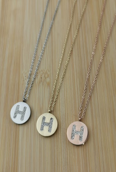 Wholesaler Glam Chic - Necklace stainless steel alphabetical letter