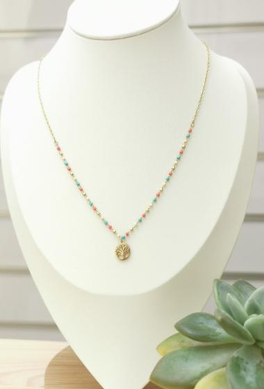 Wholesaler Glam Chic - Pearl Tree of Life Necklace
