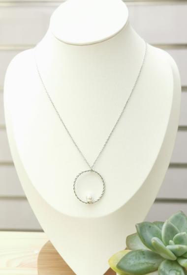 Wholesaler Glam Chic - Necklace with rhinestone cross