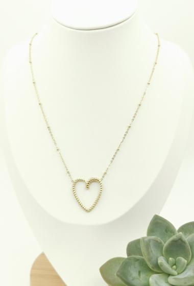Wholesaler Glam Chic - stainless steel heart necklace