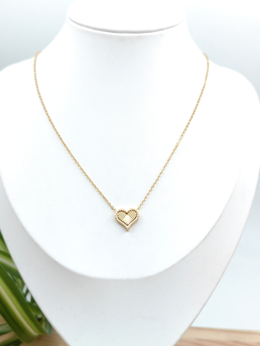 Wholesaler Glam Chic - Stainless steel heart necklace