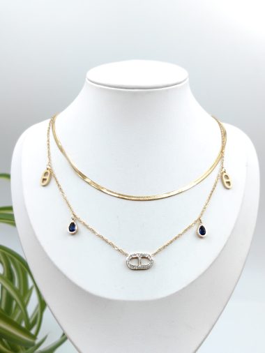 Wholesaler Glam Chic - Double stainless steel necklace