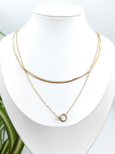 Wholesaler Glam Chic - Double stainless steel necklace