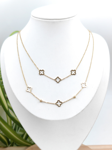 Wholesaler Glam Chic - Double stainless steel necklace