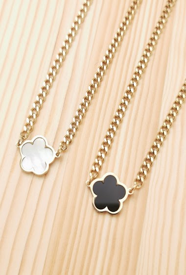 Wholesaler Glam Chic - stainless steel flower necklace