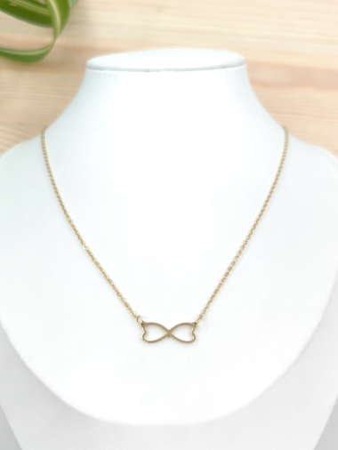 Wholesaler Glam Chic - Stainless steel heart infinity necklace