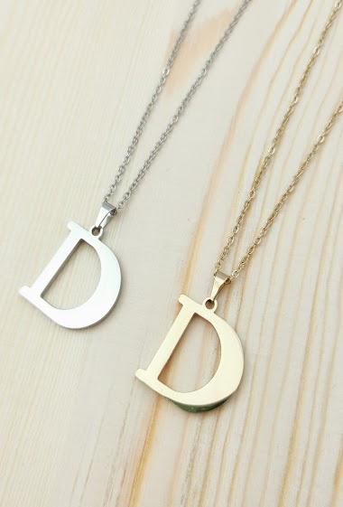 Wholesaler Glam Chic - Stainless Steel Alphabet Letter B Necklace