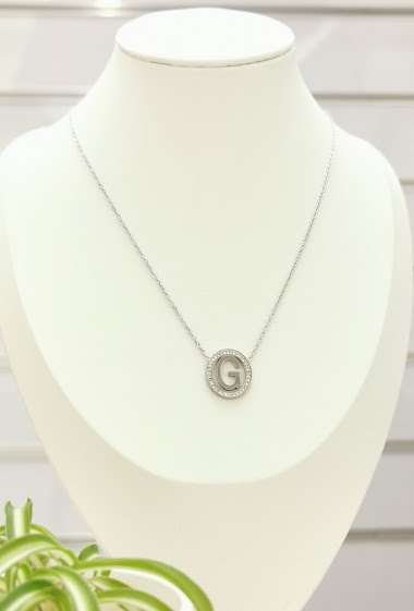 Wholesaler Glam Chic - Stainless Steel Alphabet Letter G Necklace