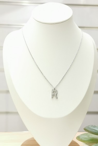 Wholesaler Glam Chic - Stainless Steel Alphabet Letter R Necklace