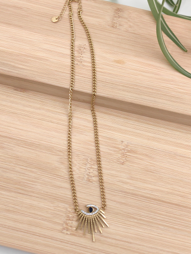 Wholesaler Glam Chic - Stainless steel eye link necklace