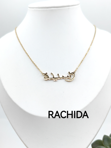 Wholesaler Glam Chic - RACHIDA Arabic name necklace in stainless steel