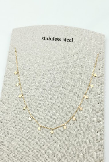 Mayorista Glam Chic - Stainless steel star tassel necklace