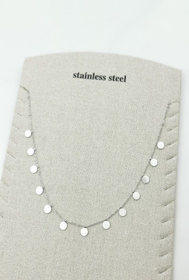 Großhändler Glam Chic - Round stainless steel tassel necklace