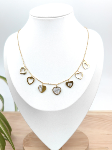 Wholesaler Glam Chic - Stainless steel heart pendant necklace