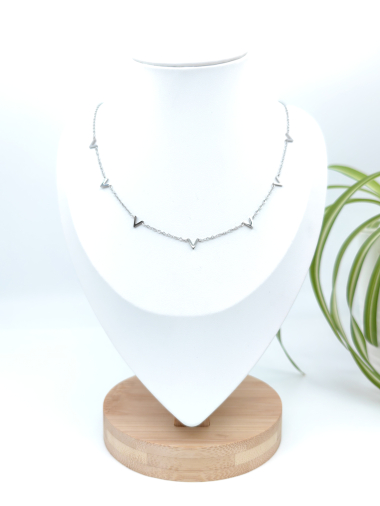 Wholesaler Glam Chic - Multiple V necklace in stainless steel