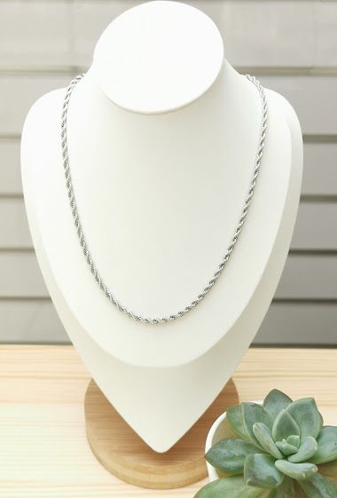 Wholesaler Glam Chic - Stainless Steel Twist Necklace