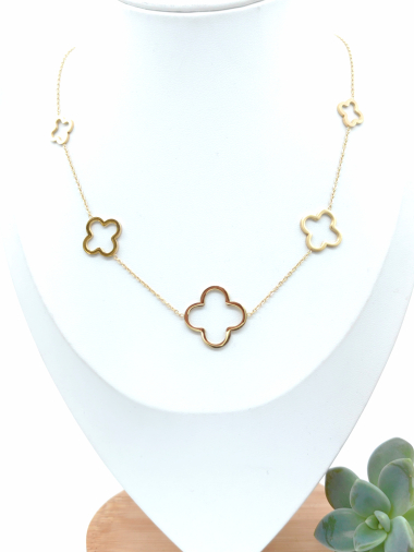 Wholesaler Glam Chic - Stainless steel clover necklace