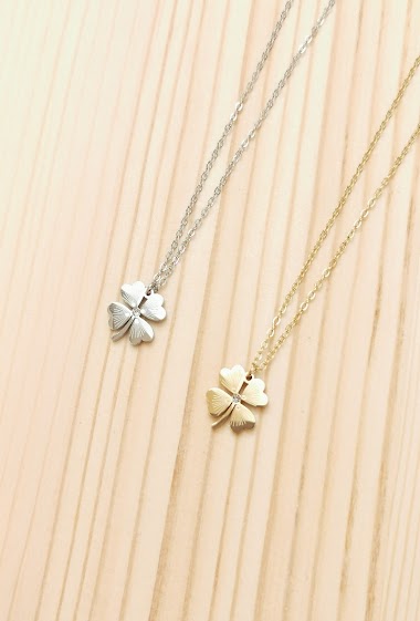 Mayoristas Glam Chic - Stainless steel clover necklace